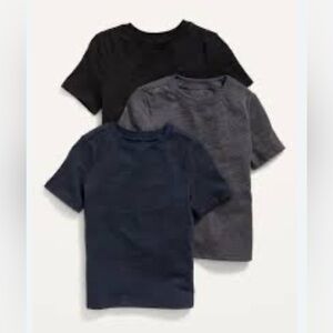 Old Navy - Black, Gray, and Black Short Sleeve Tees - Toddler Boys - 3 Pack